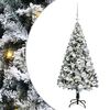 vidaXL Mākslīgā Ziemassvētku eglīte su 150 LED ar statīvu Balts 120 cm