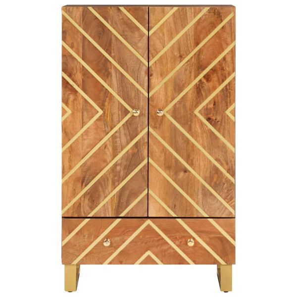 vidaXL skapītis, brūns un melns, 60x33,5x100 cm, mango masīvkoks