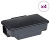 vidaXL Peļu slazdi 4 gab Melns 22x12,5x7,5 cm