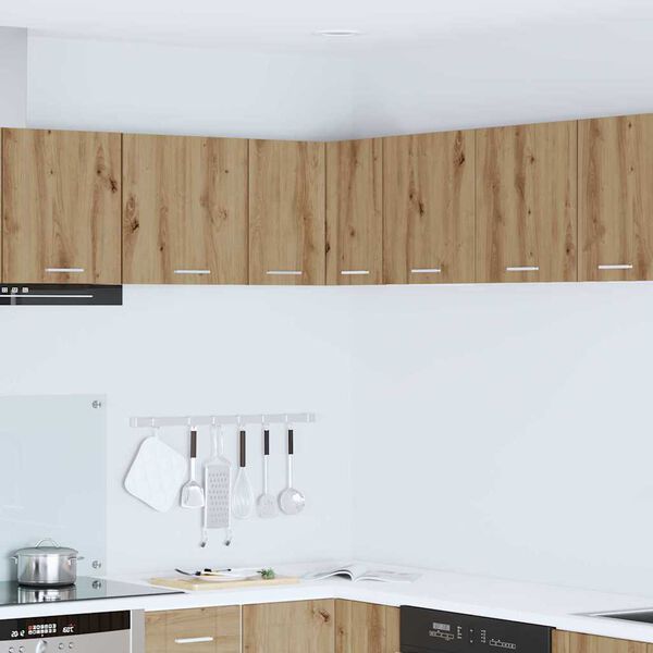 vidaXL Piekarams skapītis Amatnieka ozols un balts 57 x 57 x 40 cm