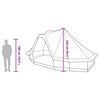 vidaXL Ģimenes Tipi Telts ar jumtu Zila 466 x 310 x 240 cm