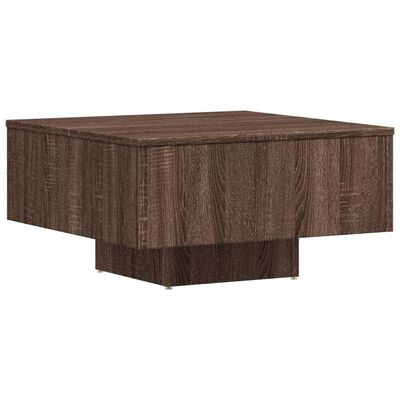 vidaXL kafijas galdiņš, ozolkoka, 60x60x31,5 cm, inženierijas koks