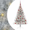 vidaXL Mākslīgais LED Ziemassvētku eglīte Sudraba 120 cm PET