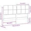 vidaXL Mīkstināts gultas galvgalis Brūns un Taupe 140 cm