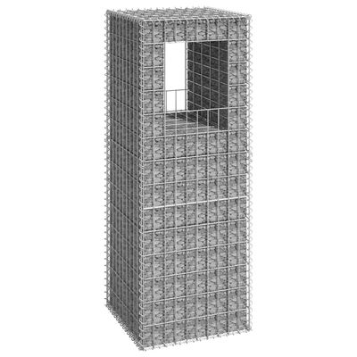 vidaXL vertikāls gabions, 50x50x140 cm, dzelzs