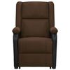 vidaXL masāžas krēsls, paceļams, tumši brūns audums