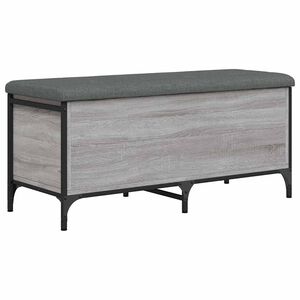 vidaXL uzglabā&scaron;anas sols, pelēks, 102x42x45 cm, inženierijas koks