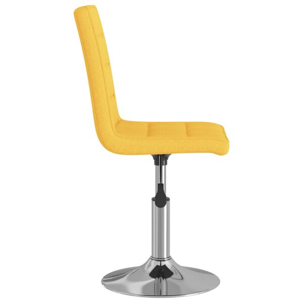 vidaXL grozāms virtuves krēsls, sinepju dzeltens audums