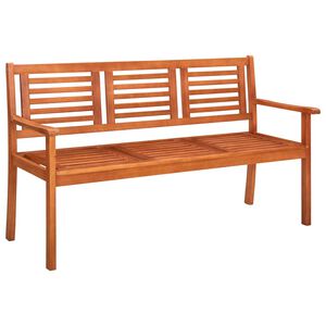 vidaXL trīsvietīgs dārza sols, 150 cm, eikalipta masīvkoks