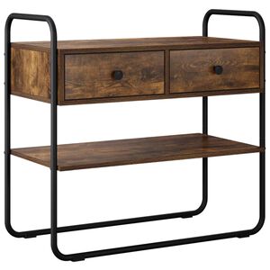 vidaXL Konsoles galds Kūpināts ozols 80 x 40 x 75 cm Inženierijas koks