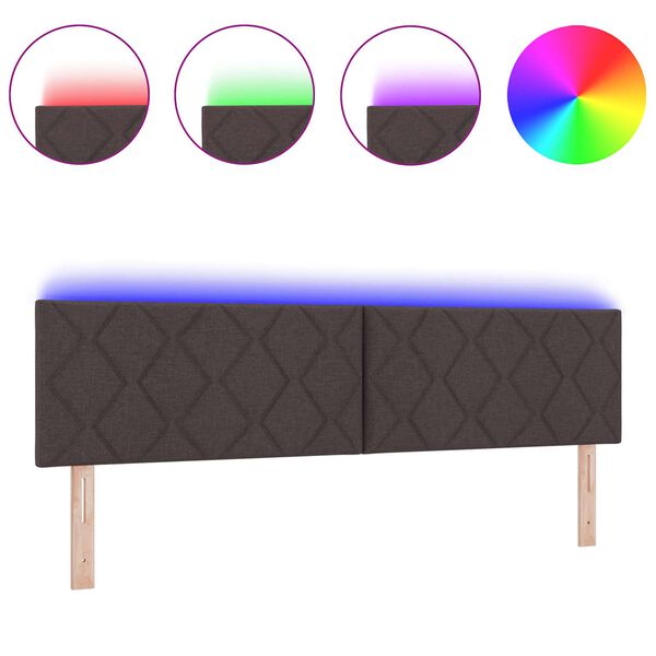 vidaXL Galvgalis Brūna 180 cm audums