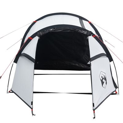 vidaXL kempinga telts 2 personām, balta, ūdensnecaurlaidīga, audums