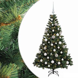 vidaXL Mākslīgā Ziemassvētku eglīte ar rotājumiem 120 cm 150 LED