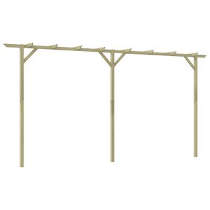 vidaXL dārza pergola, 410x40x203 cm, koks