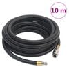 vidaXL hibrīda gaisa &scaron;ļūtene, melna, 0,6", 10 m, gumija un PVC