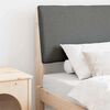 vidaXL Mīkstināts gultas galvgalis Tum&scaron;i pelēks 80 cm