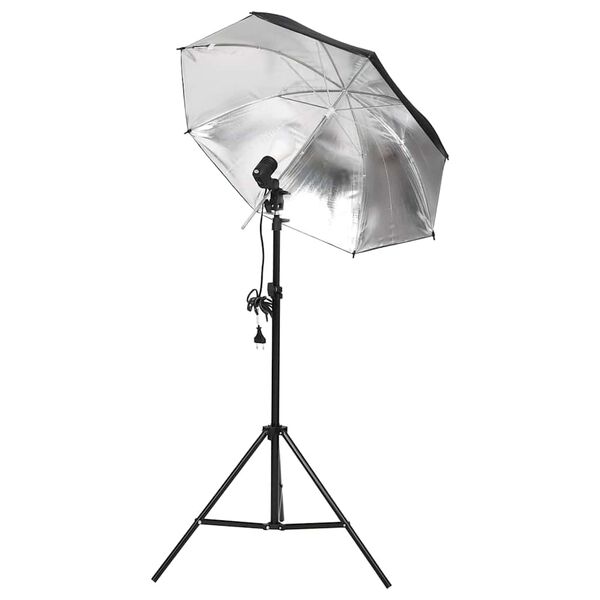 vidaXL fotostudijas komplekts – gaismas, fons, reflektori