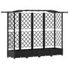 vidaXL Pacelta gulta ar treliem un jumtu Melns 203,5 x 40 x 123 cm PP