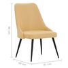 vidaXL virtuves krēsli, 4 gab., dzeltens audums