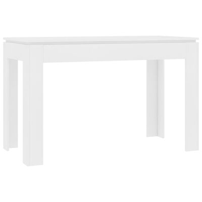 vidaXL virtuves galds, balts, 120x60x76 cm, skaidu plāksne