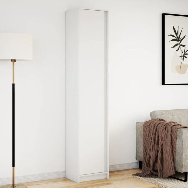 vidaXL augstais skapītis ar LED, balts, 41,5x32,5x200 cm