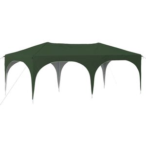 vidaXL Pop-up svinību teltis 575 x 288 x 245 cm Zaļa Oksforda audums