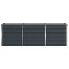 vidaXL Puķu kaste Antracīts 240 x 80 x 75 cm Tērauds