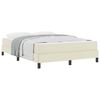 vidaXL Gultas rāmis ar matraci Krēmkrāsa 160 x 200 cm audums