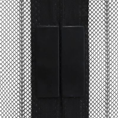 vidaXL durvju moskītu tīkli, 2 gab., ar magnētiem, 200x80 cm, melni