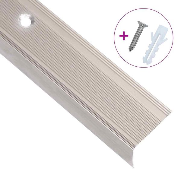 vidaXL kāpņu profili, 15 gab., L forma, 100 cm, alumīnijs