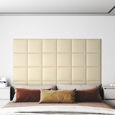 vidaXL sienas paneļi, 12 gab., 30x30 cm, mākslīgā āda, 1,08 m²