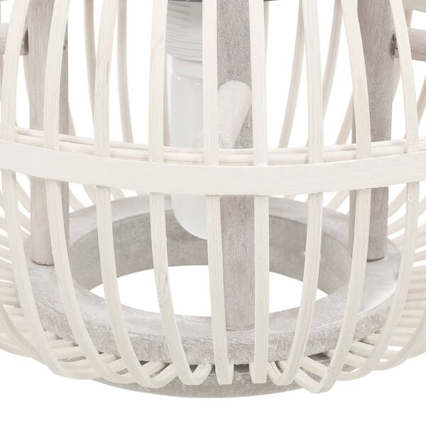 vidaXL griestu lampa, vītols, 30x22 cm, 40 W, lodveida, E27, balta