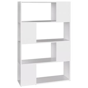 vidaXL grāmatu plaukts, balts, 80x24x124,5 cm, inženierijas koks