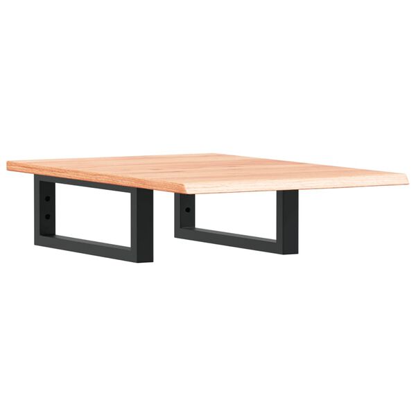 vidaXL izlietnes plaukts, stiprināms pie sienas, tērauds, ozola koks