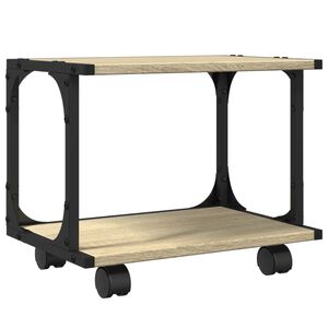 vidaXL printera statīvs, 2 līmeņi, ozola krāsa, 41x28x33,5 cm, koks