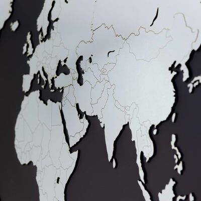 MiMi Innovations koka pasaules kartes sienas dekorācija Luxury, balta