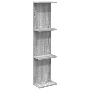 vidaXL Sienas plaukts Pelēks Sonoma 25 x 15 x 100 cm Inženierijas koks