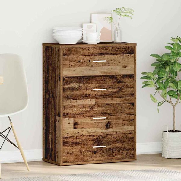 vidaXL Puse ar atvilktni Vecs koks 60 x 31 x 84 cm Inženierijas koks