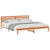 vidaXL Gultas rāmis Vaks brūns 200 x 220 cm Ciets priedes koks