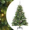 vidaXL Mākslīgā Ziemassvētku eglīte su 150 LED Zaļa 150 cm PE un PVC