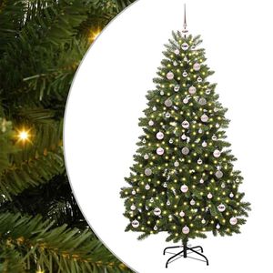 vidaXL Mākslīgā Saliekamā Ziemassvētku Egle Zaļa 180 cm PVC un tērauds