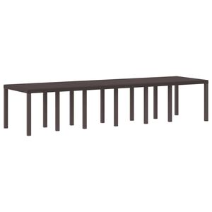 vidaXL Dārza galds Brūna 350 x 100 x 74 cm poliratāns