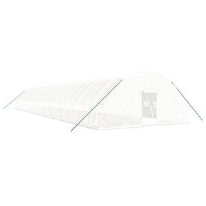 vidaXL siltumnīca ar tērauda rāmi, balta, 144 m&sup2;, 24x6x2,85 m