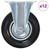 vidaXL fiksēti ritenī&scaron;i, 12 gab., 125 mm