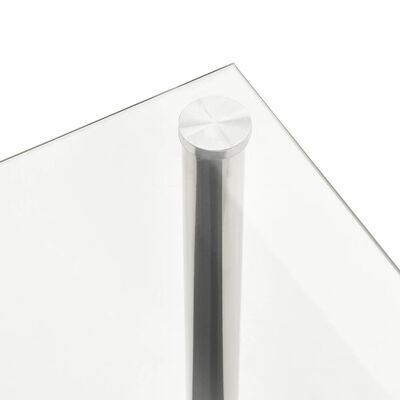 vidaXL kafijas galdiņš, caurspīdīgs, 110x43x60 cm, rūdīts stikls