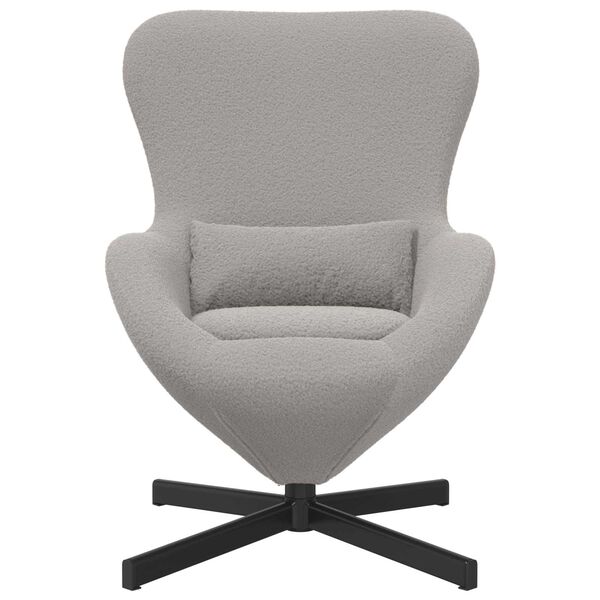 vidaXL Olu krēsls Gai&scaron;i pelēks 63 x 73 x 90 cm audums