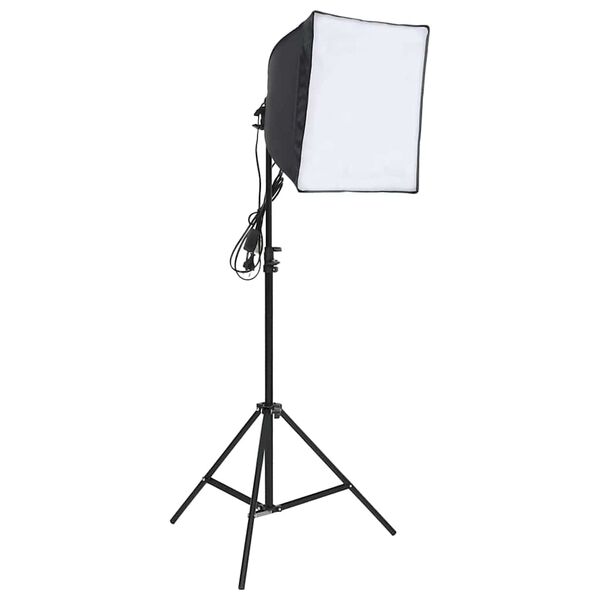vidaXL fotostudijas komplekts &ndash; gaismas, fons, reflektors