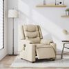 vidaXL elektrisks masāžas krēsls, atgāžams, krēmkrāsas audums