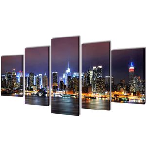vidaXL Modulārā Foto Glezna Ņujorka 200 x 100 cm