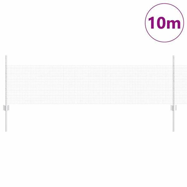 vidaXL Žogs ar stabu Sudraba 0,5 x 10 m Tērauds
